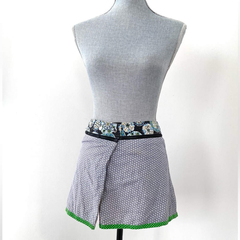 ZAND Reversible Colorful Patchwork Mini Wrap Skir… - image 4